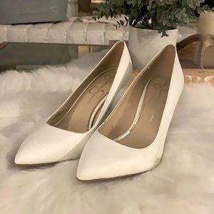 White Jessica Simpson heels